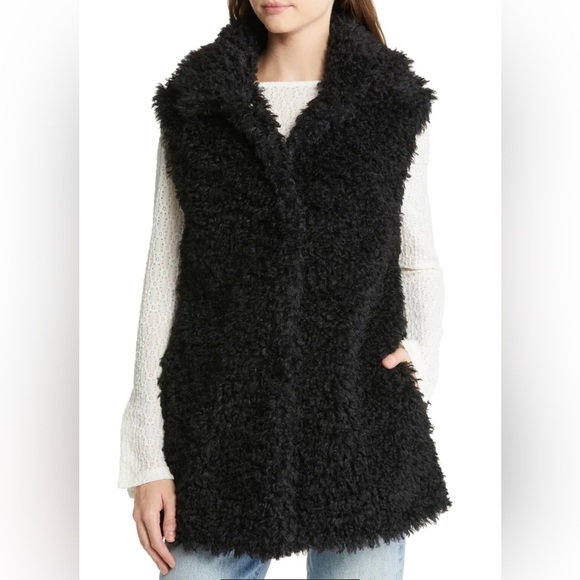 UGG Jackets & Coats Ugg Women Tammie Faux Fur Long Vest In Black